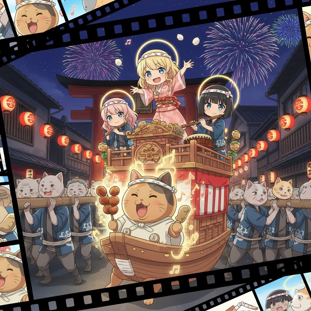 小説『にゃらんち祭り絵巻』【ニャンノ世界】