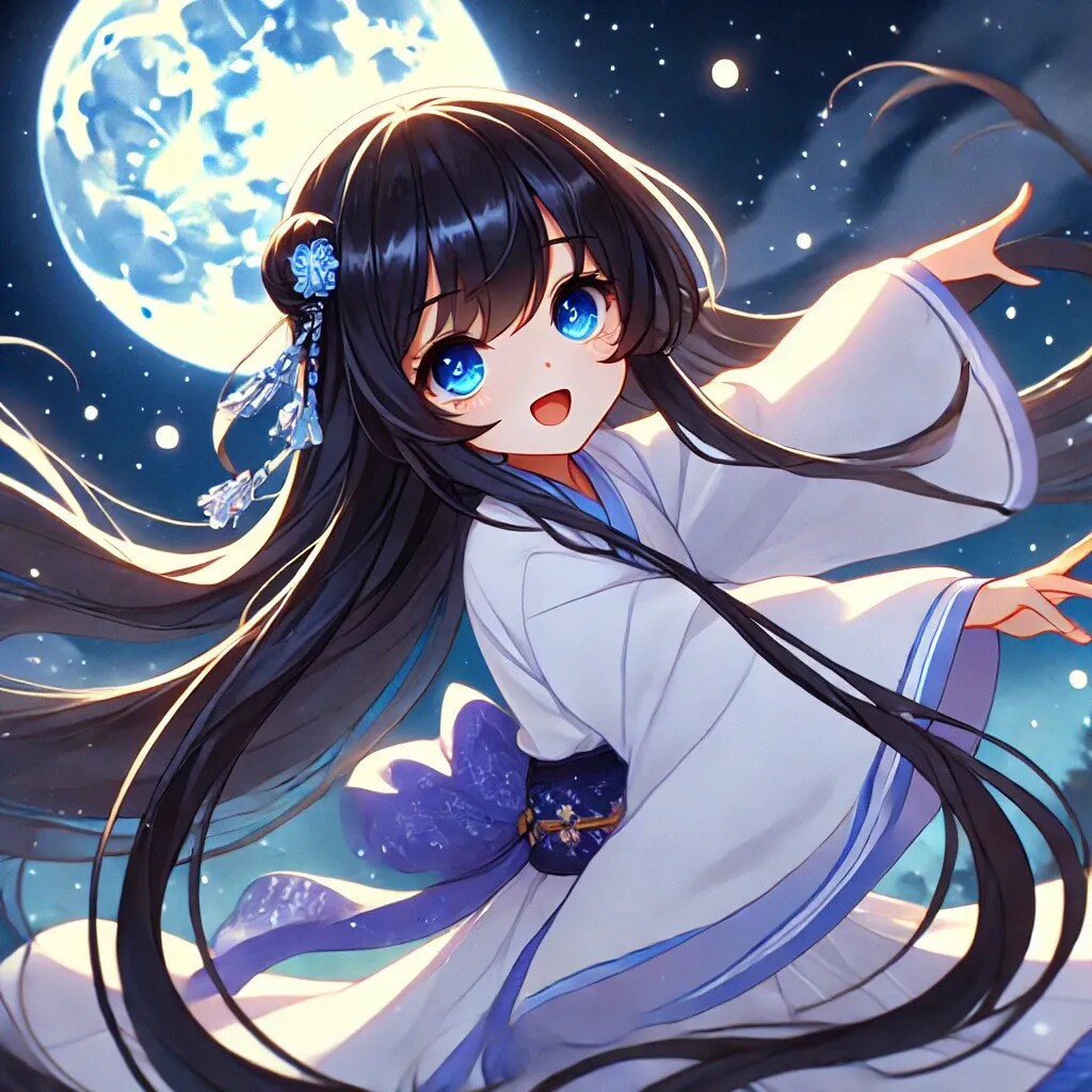 月夜に踊る小さな女の子 | の人気AIイラスト・グラビア