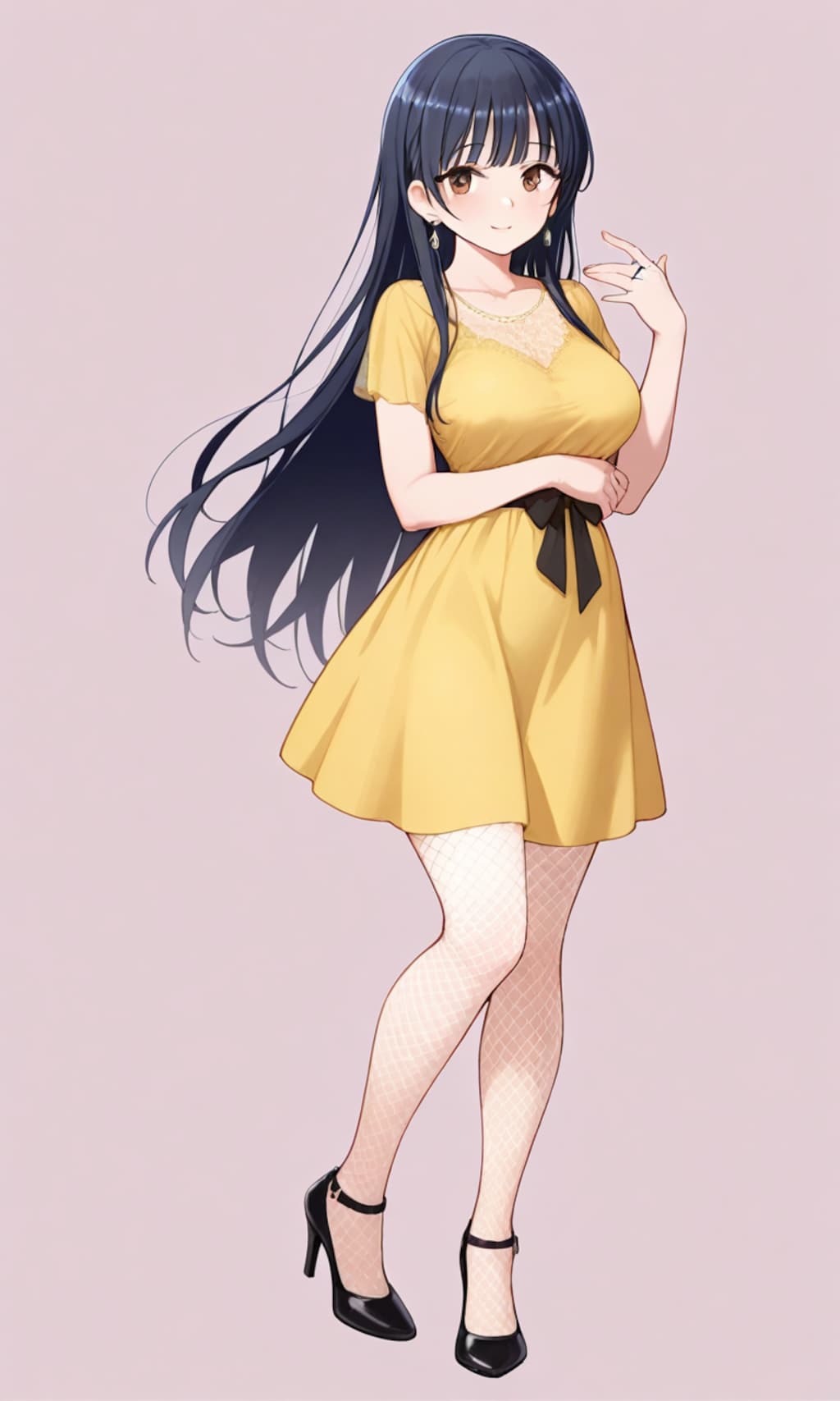 黄色のワンピースの杏奈さん