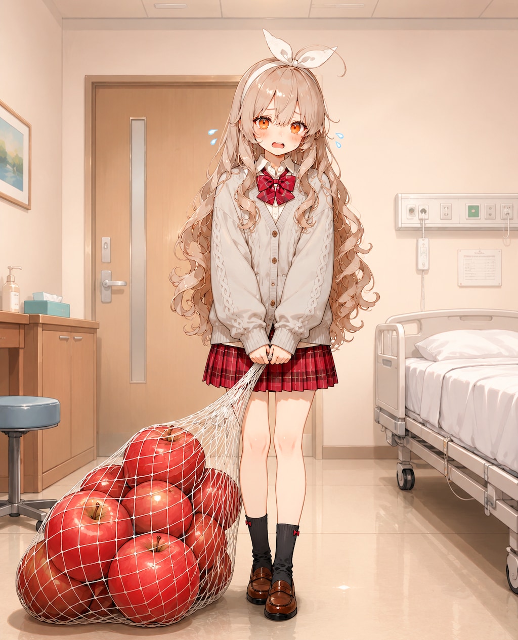 お見舞いに来た少女
