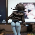 創作女怪人がムーンの必殺技！「ムーン・プリンセス・ハレーション」で倒されるシーンをフィギュア化しました♪・・（青肌だけでなく人肌版も掲載） 3枚目