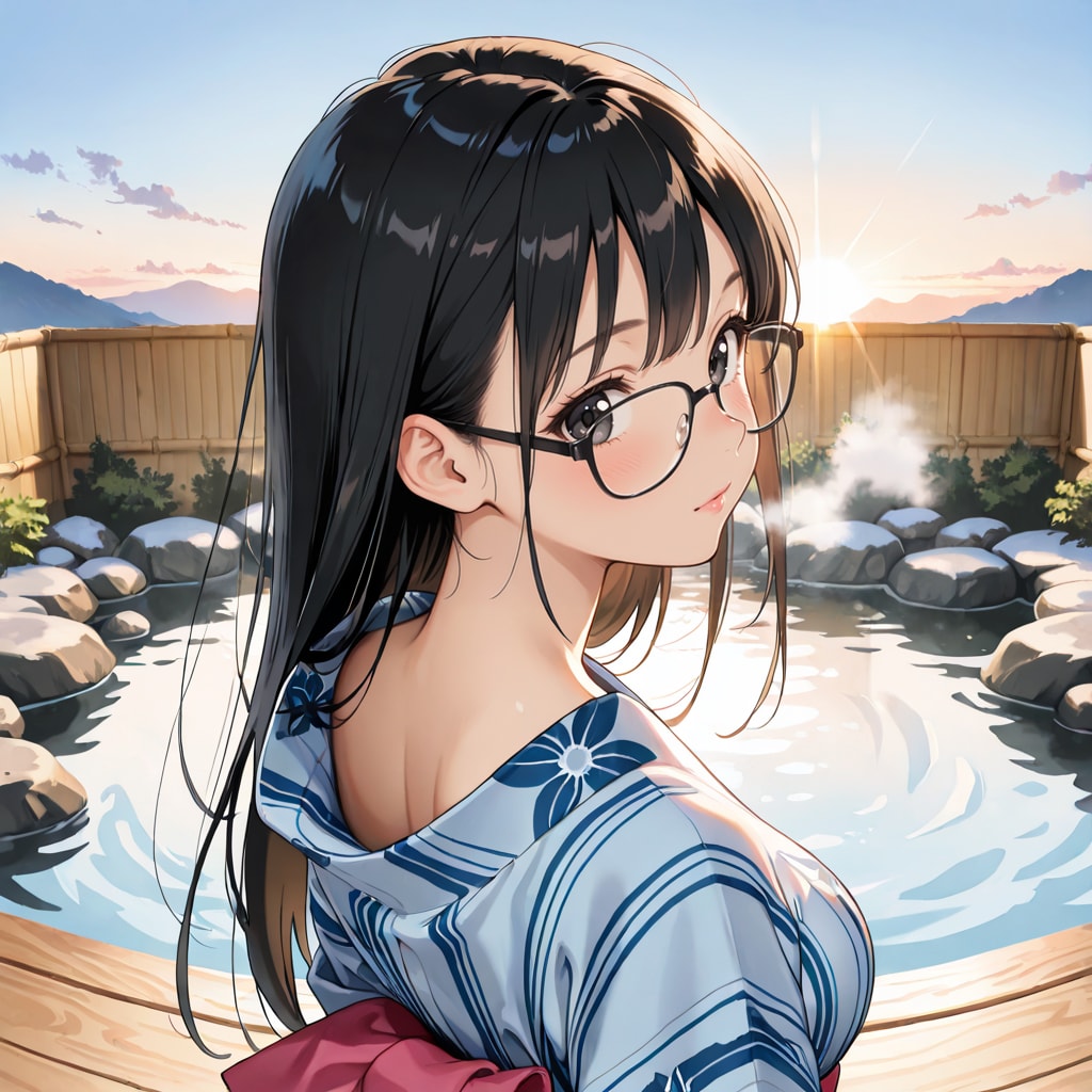 詩織ちゃん、温泉に行く２ | の人気AIイラスト・グラビア