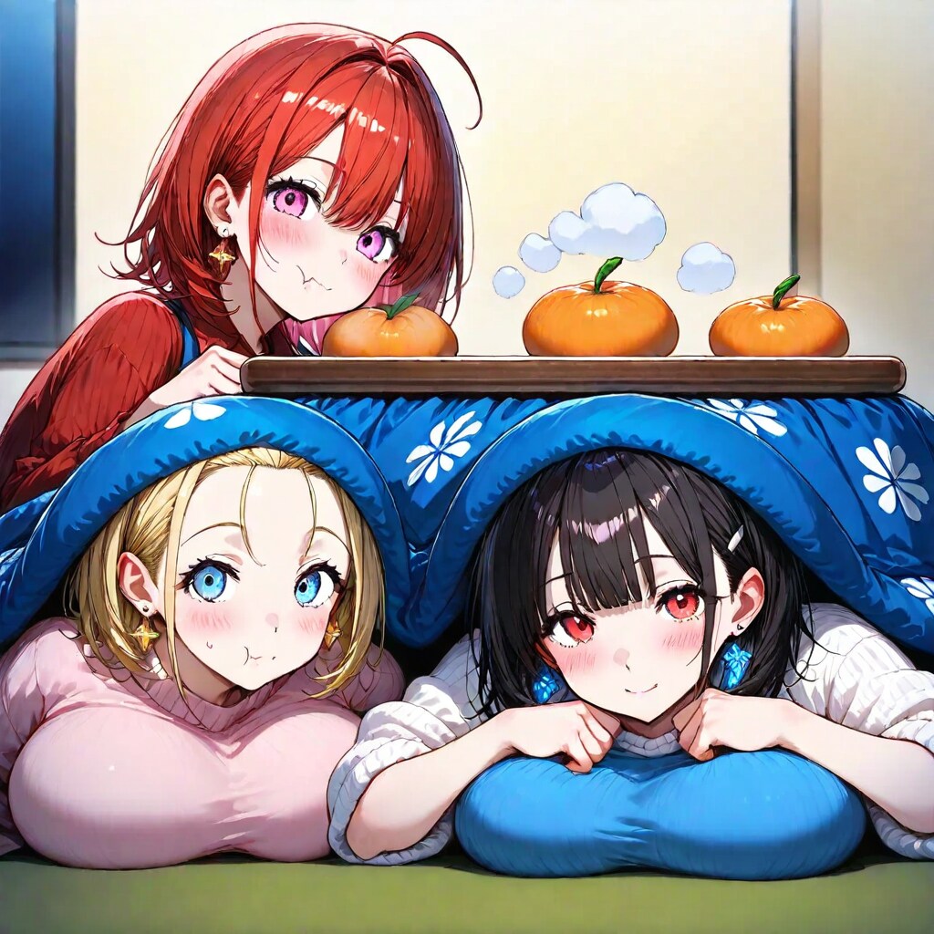 コタツでみかん