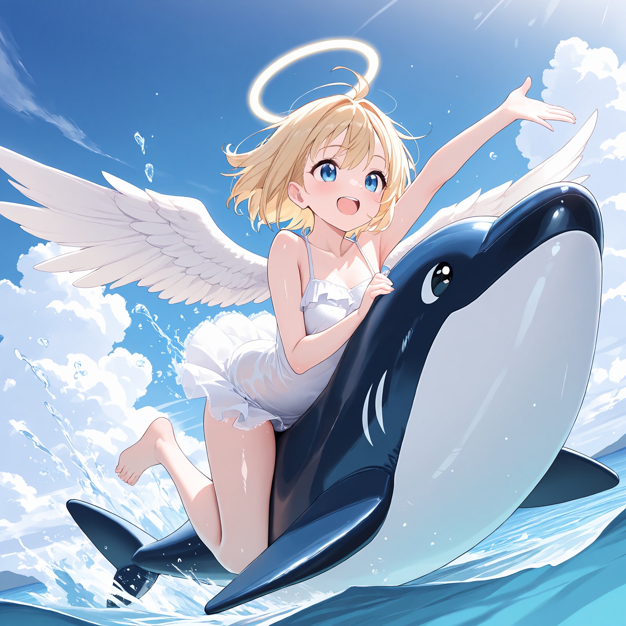 イルカに乗った天使ちゃん