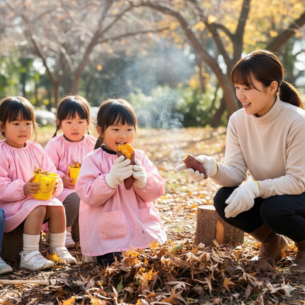 幼稚園の芋掘り