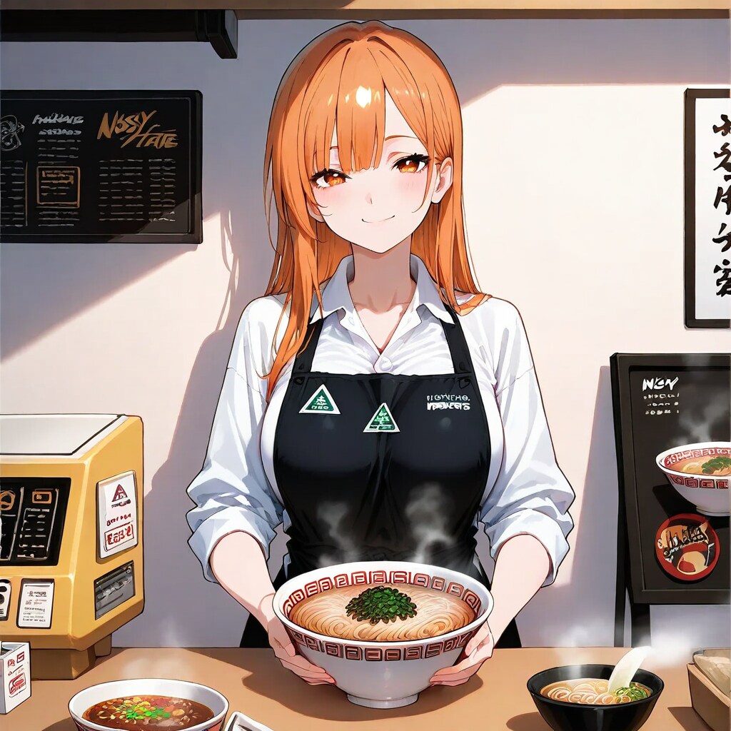 ラーメンを出す女の子 | の人気AIイラスト・グラビア