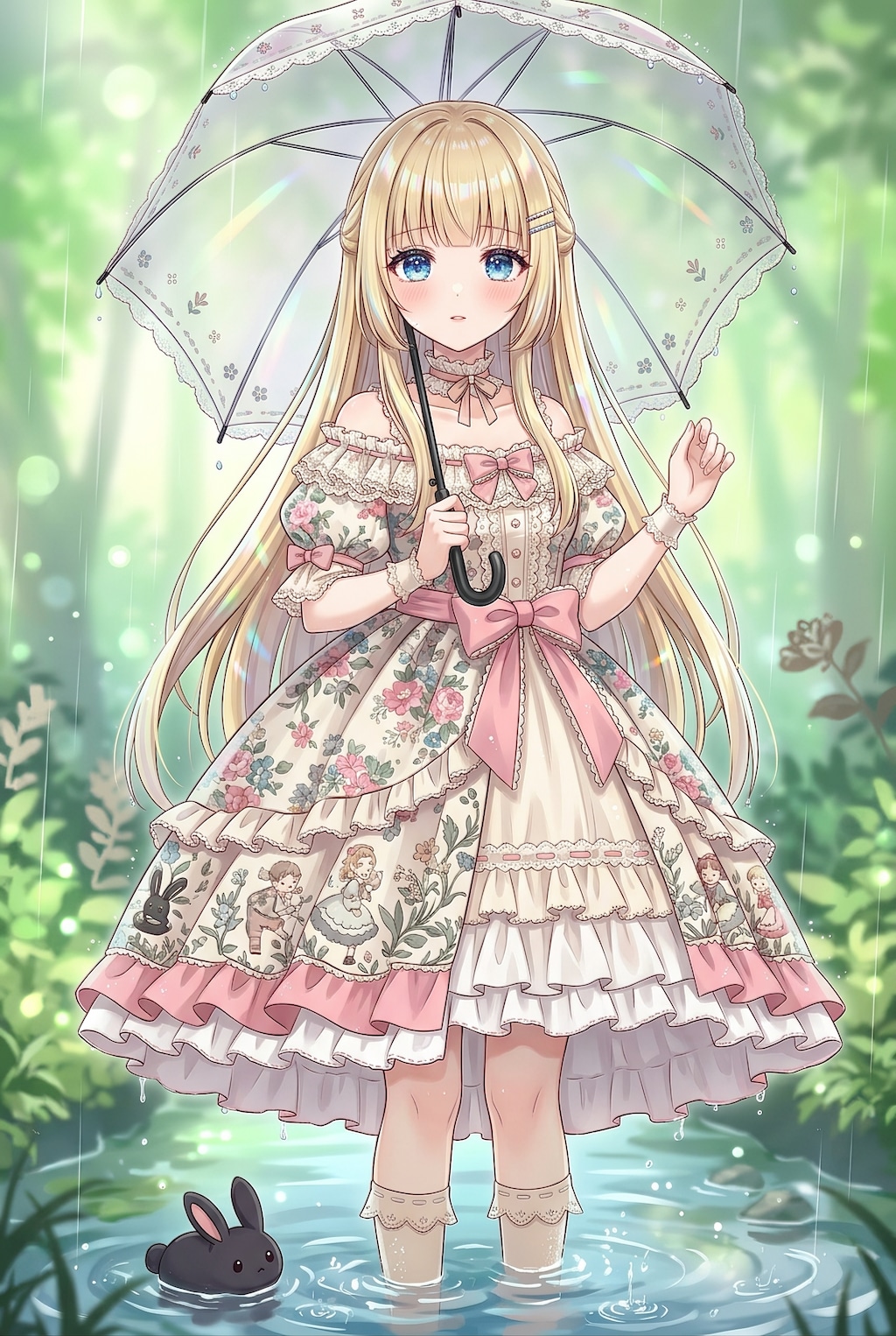 雨華童女水鏡