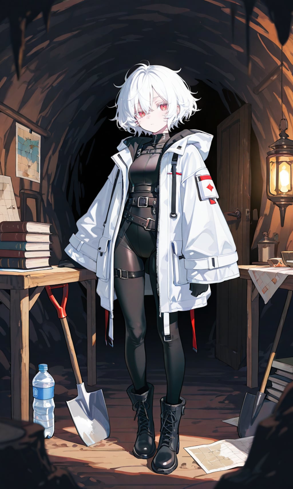 洞窟内部の拠点