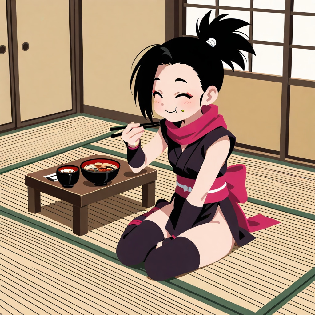 食事くノ一ガール | の人気AIイラスト・グラビア