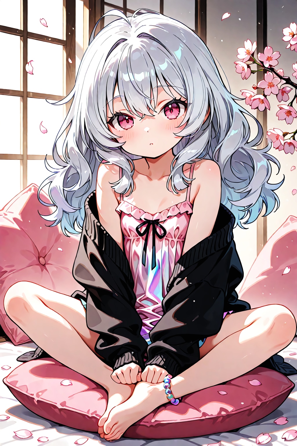 春の風 ゆるりと羽織る 黒い服
