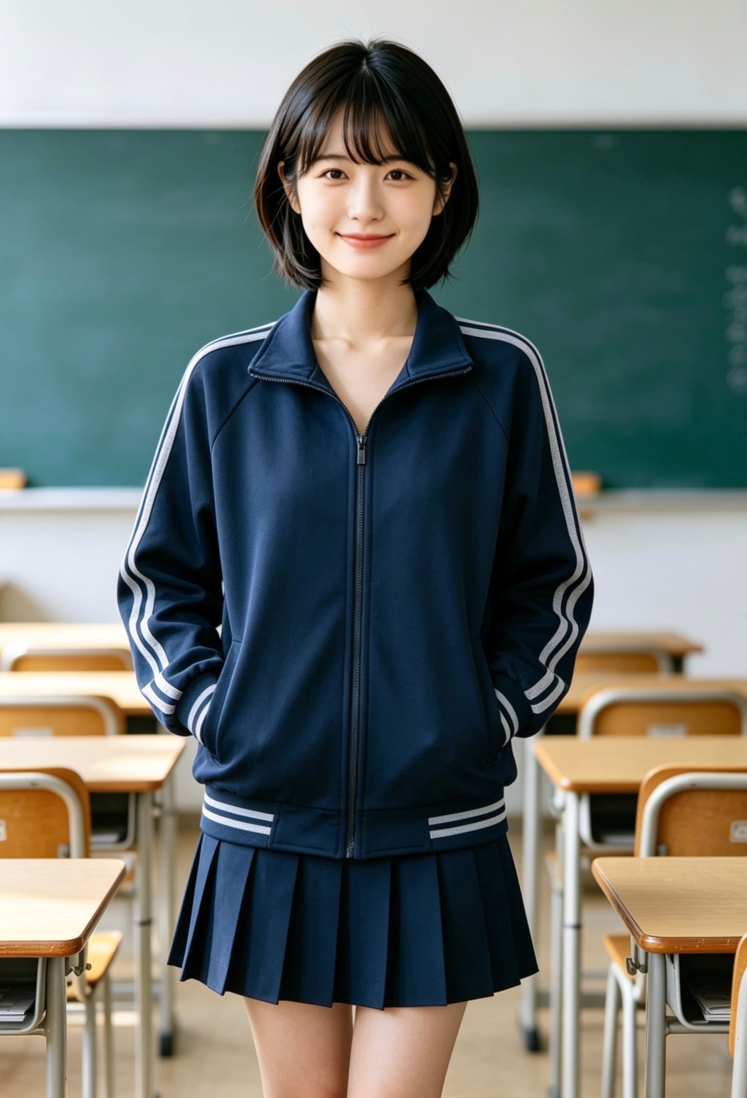 ジャージを脱いでビキニ見せてくれるお姉さん