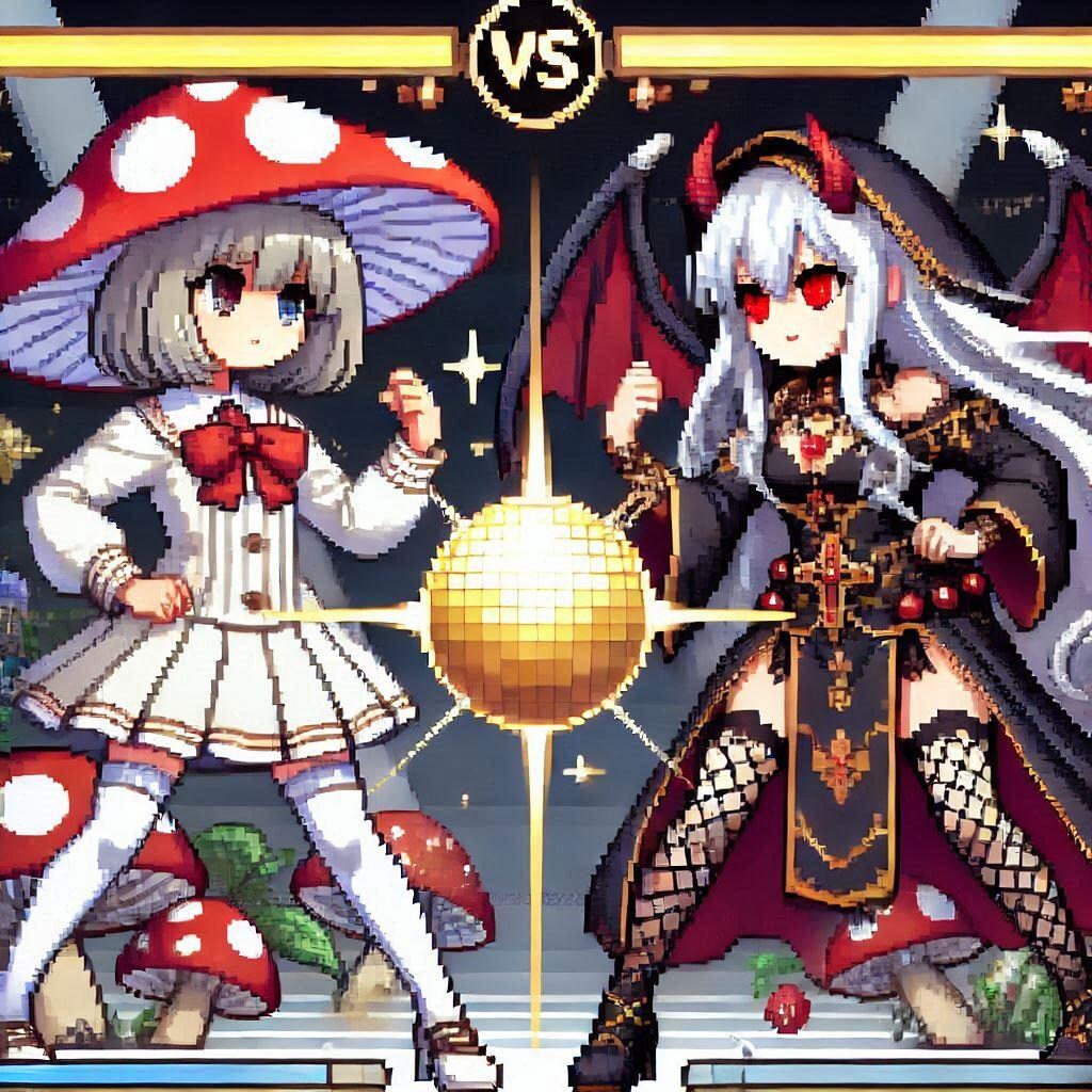 きのこの魔女対悪魔神官ちゃん