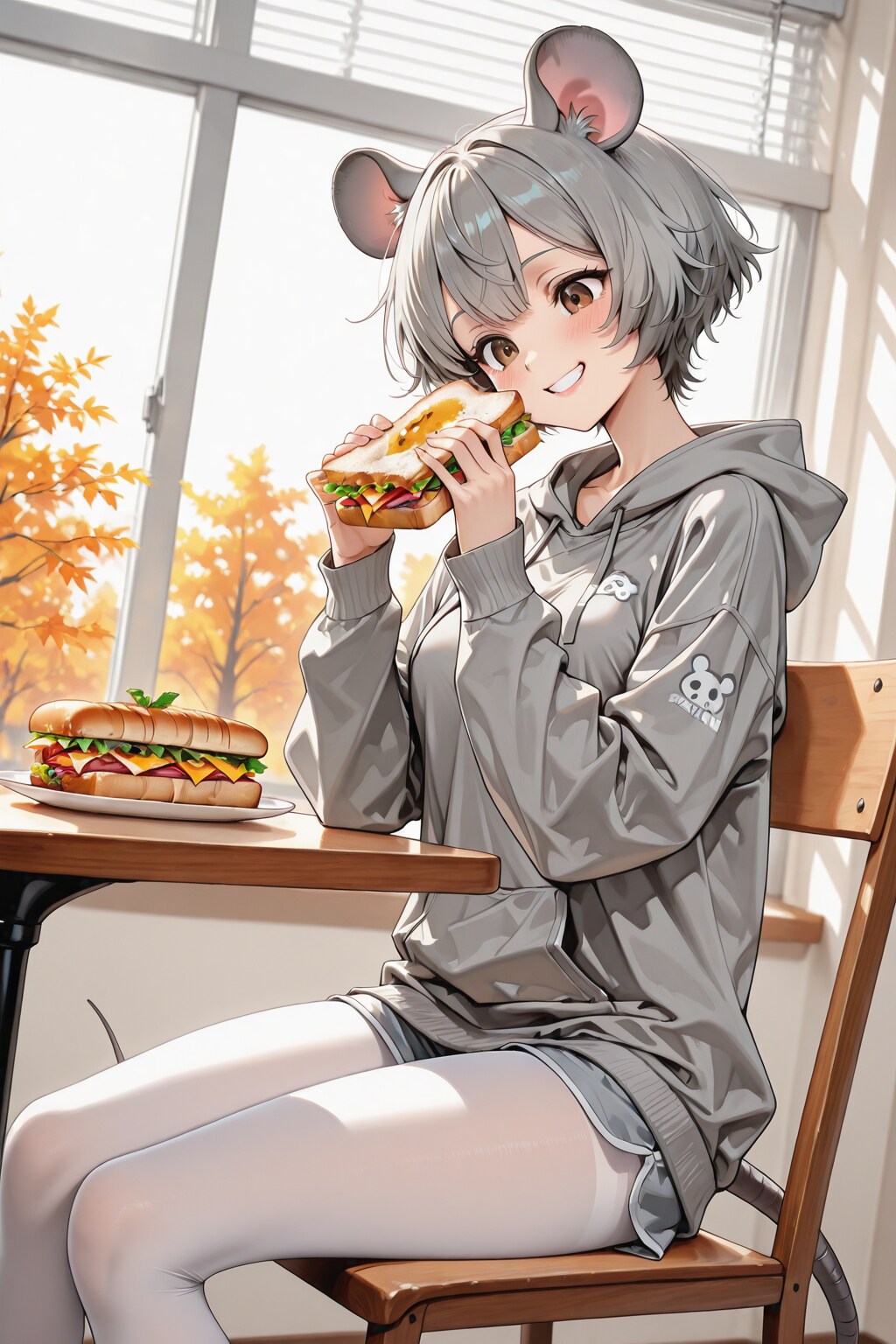 ねずみ耳娘のランチ