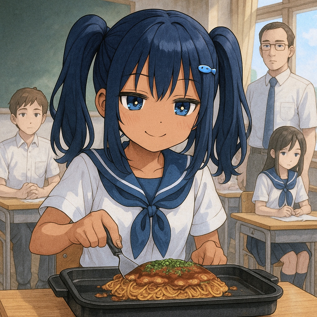 授業中にホットプレートを使うこなつちゃん