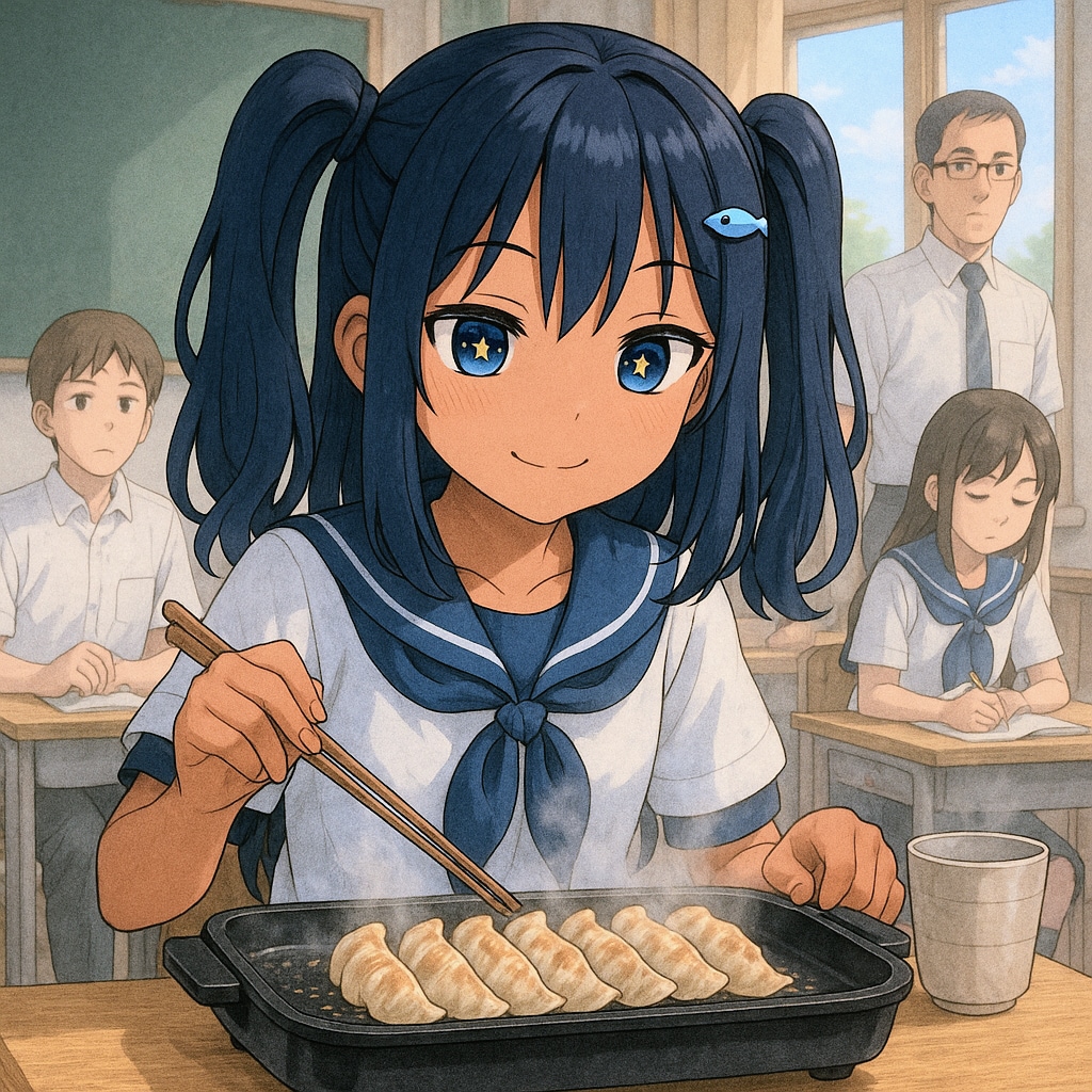 授業中にホットプレートを使うこなつちゃん