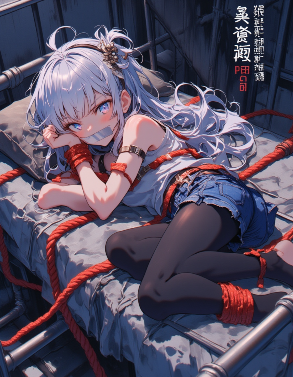 怒れる少女の拘束された部屋