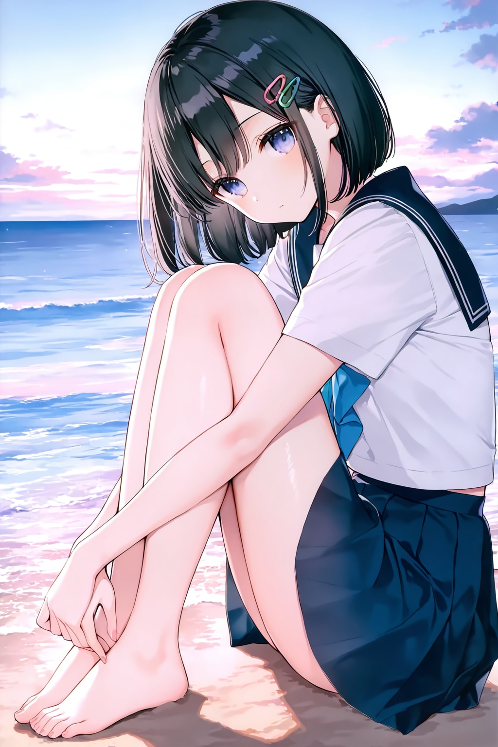 セーラー服と砂浜(LILAC)(4)