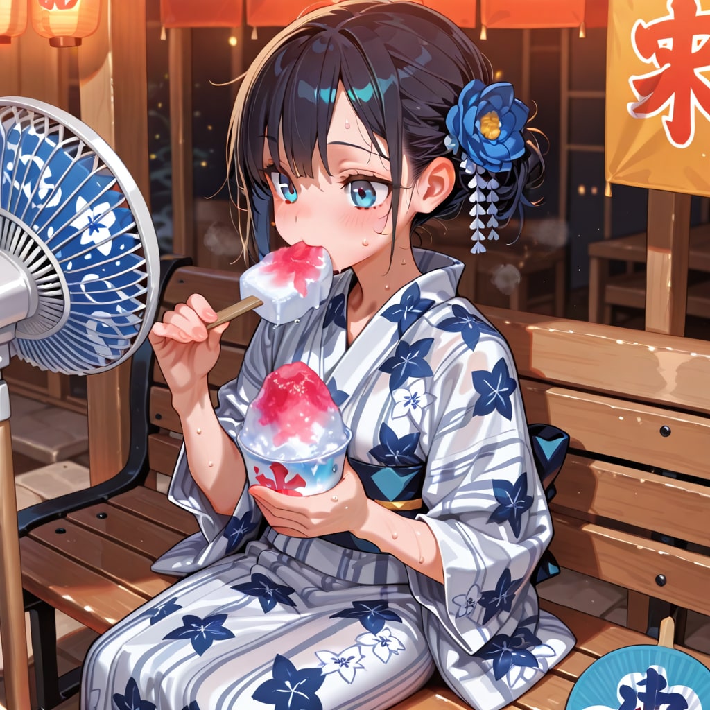 夏祭り暑いから冷たいもの