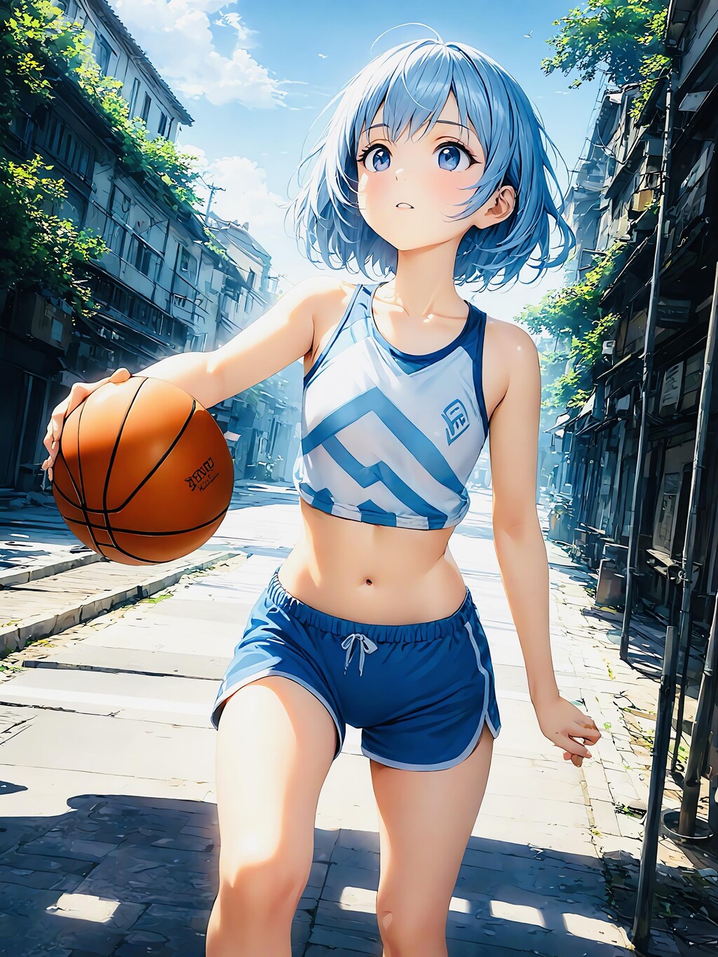 Girl with Basketball