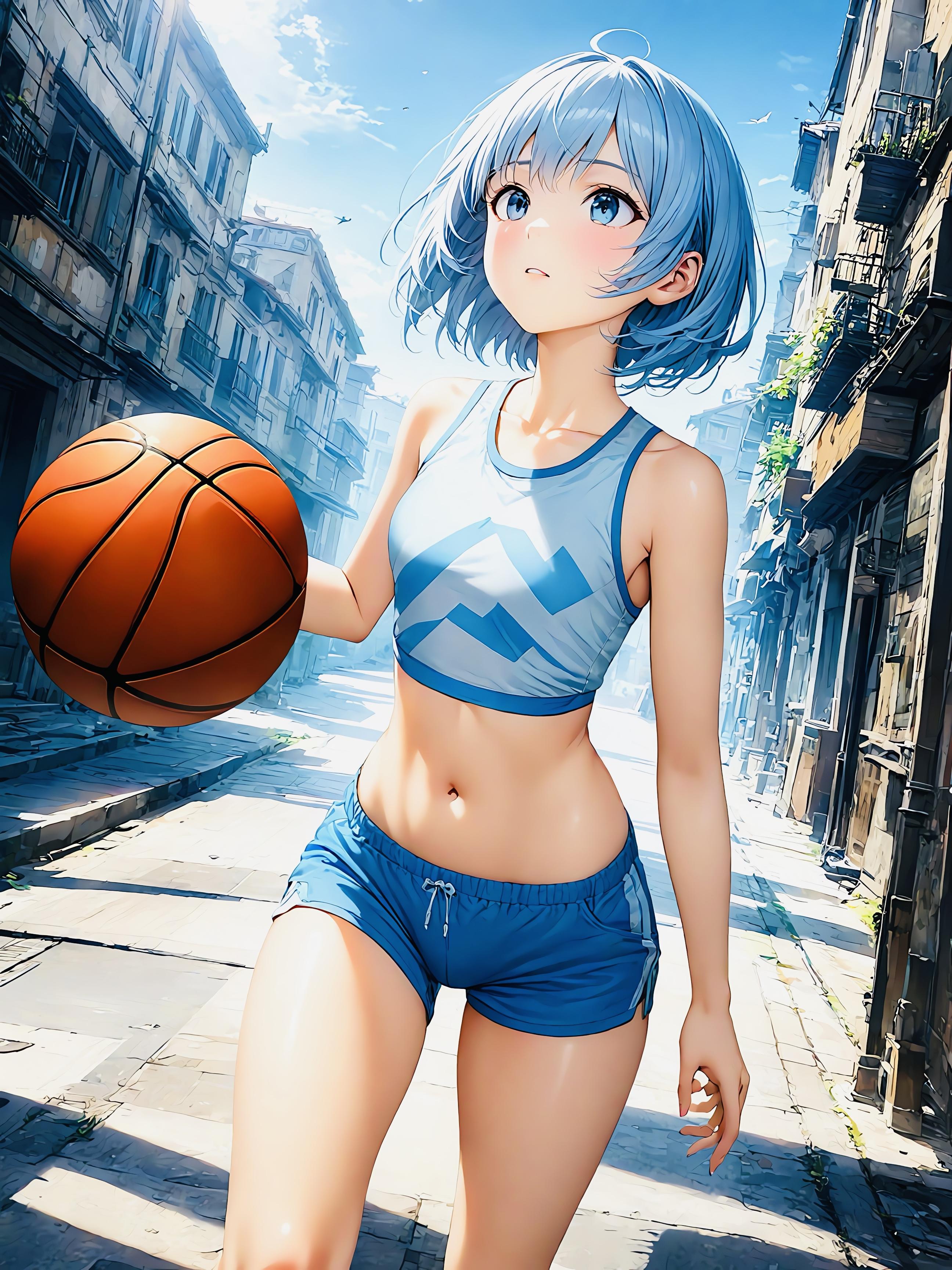 Girl with Basketball