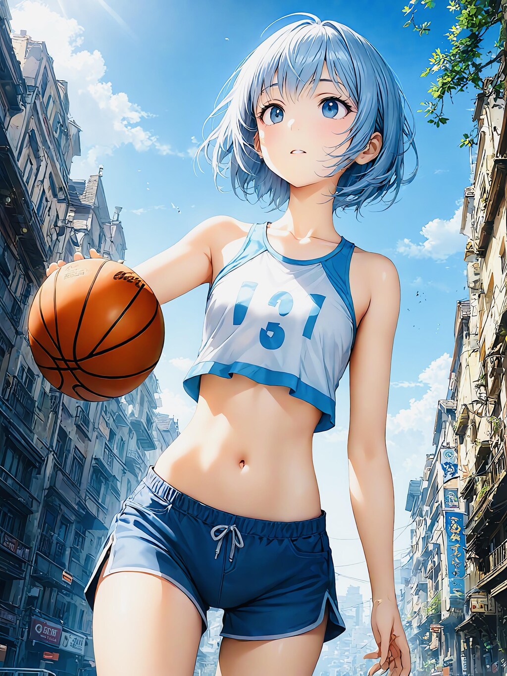 Girl with Basketball