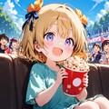 ポップコーンたべる(≧▽≦) 4枚目