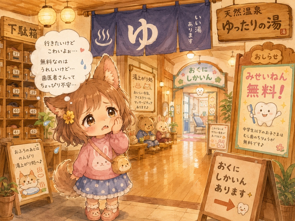 スーパー銭湯の奥に歯医者さん