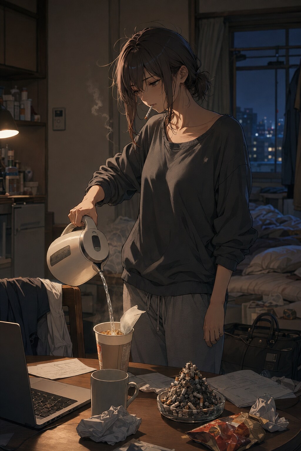 お夜食 | の人気AIイラスト・グラビア