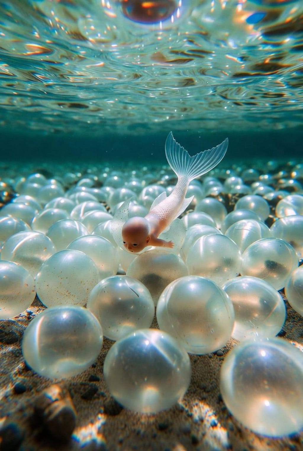 孵化寸前の人魚