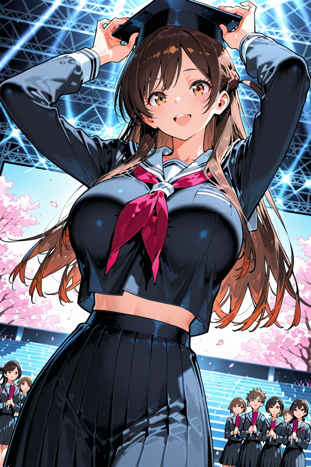 彼女、卒業します。