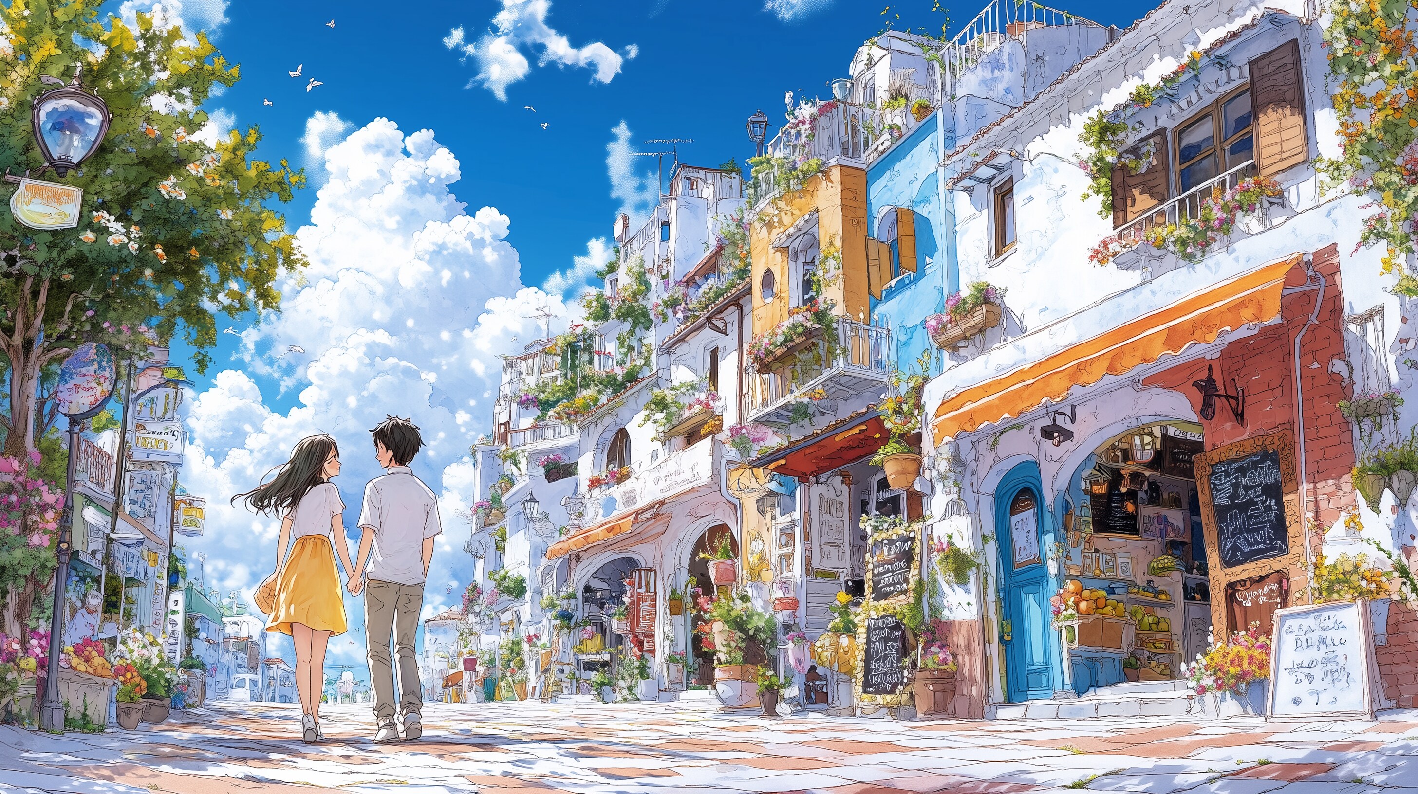 夏の日差しと二人の物語 | の人気AIイラスト・グラビア