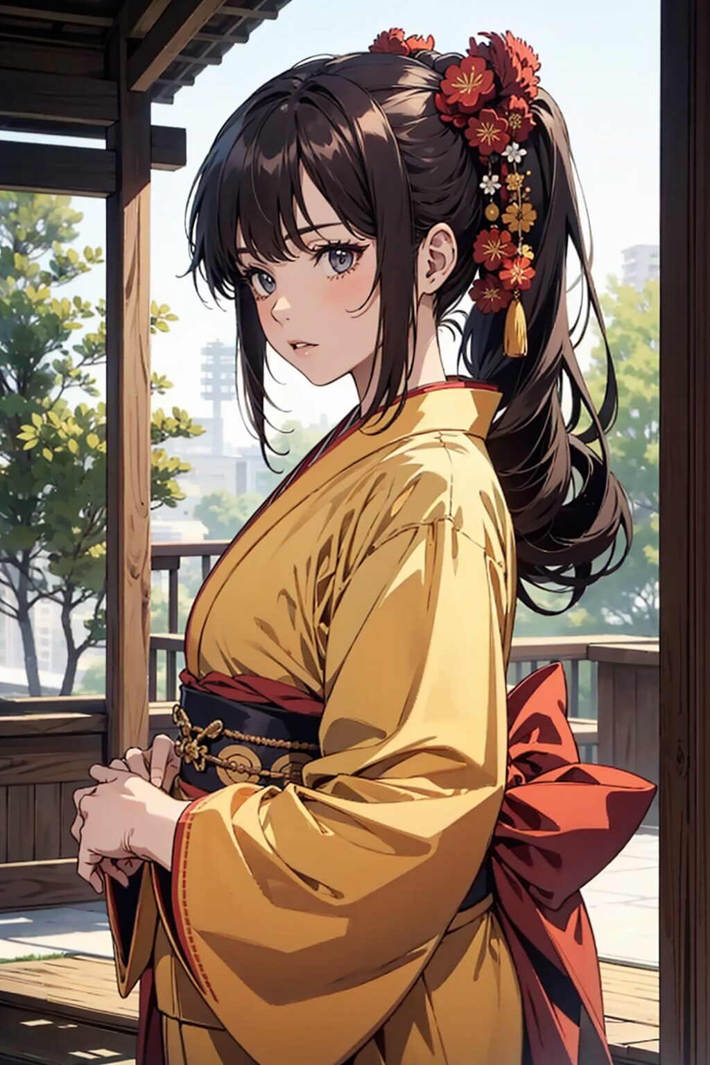 評判の着物美人 | の人気AIイラスト・グラビア