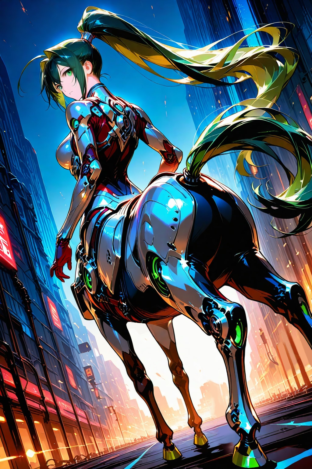 ちちぷい生成メカ娘　ケンタウロス振り向き