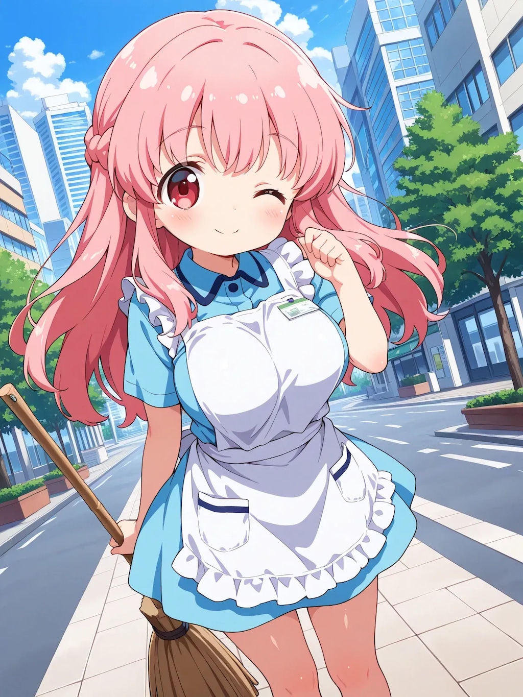 街のお掃除・りなちゃん