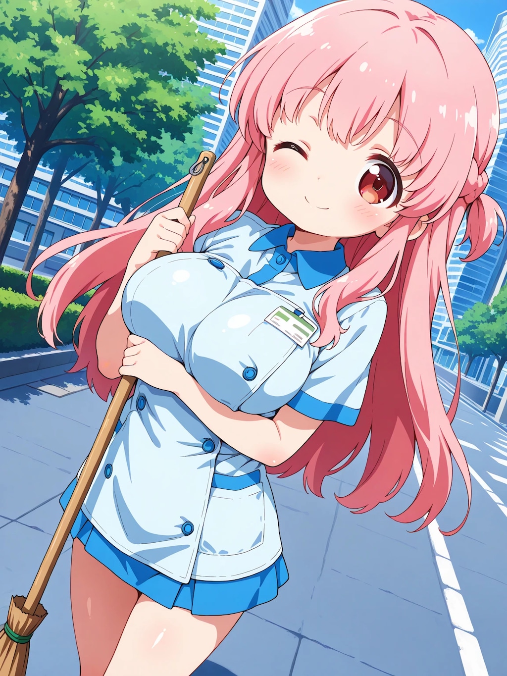 街のお掃除・りなちゃん