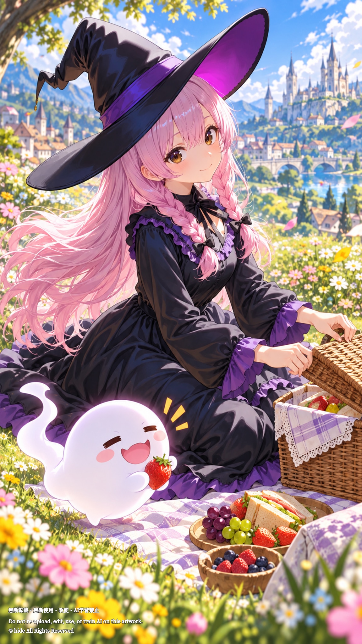 🪄👻 セラフィーナさんとおばけちゃん、ピクニックで | の人気AIイラスト・グラビア