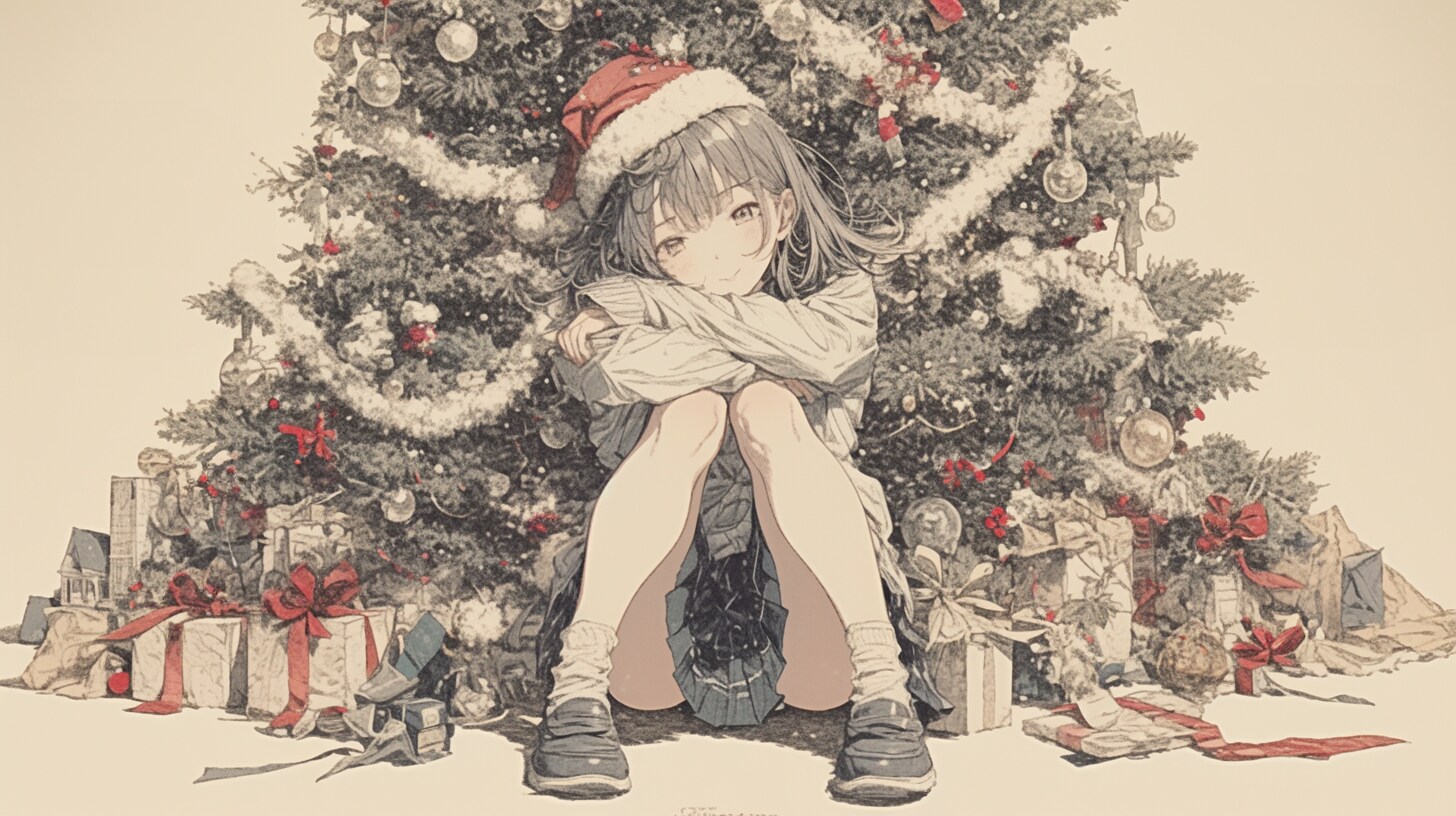 クリスマスツリーの下