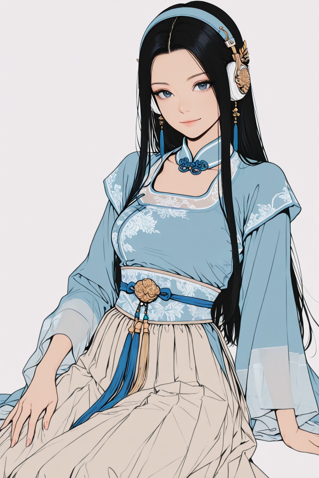 漢服とヘッドフォン