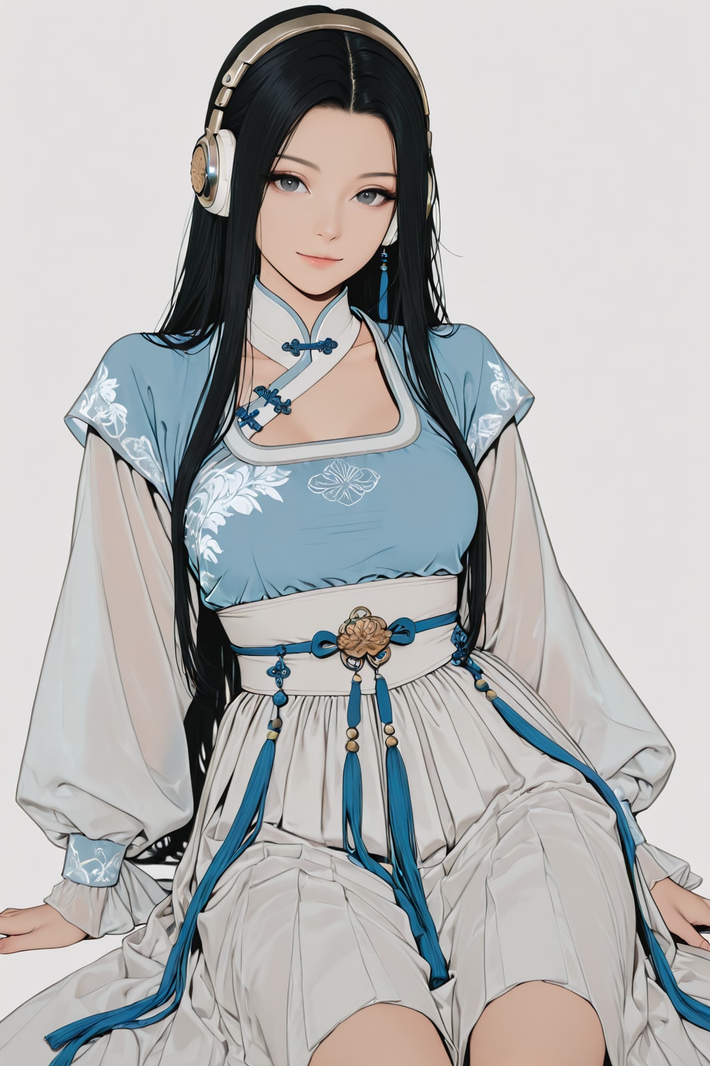 漢服とヘッドフォン