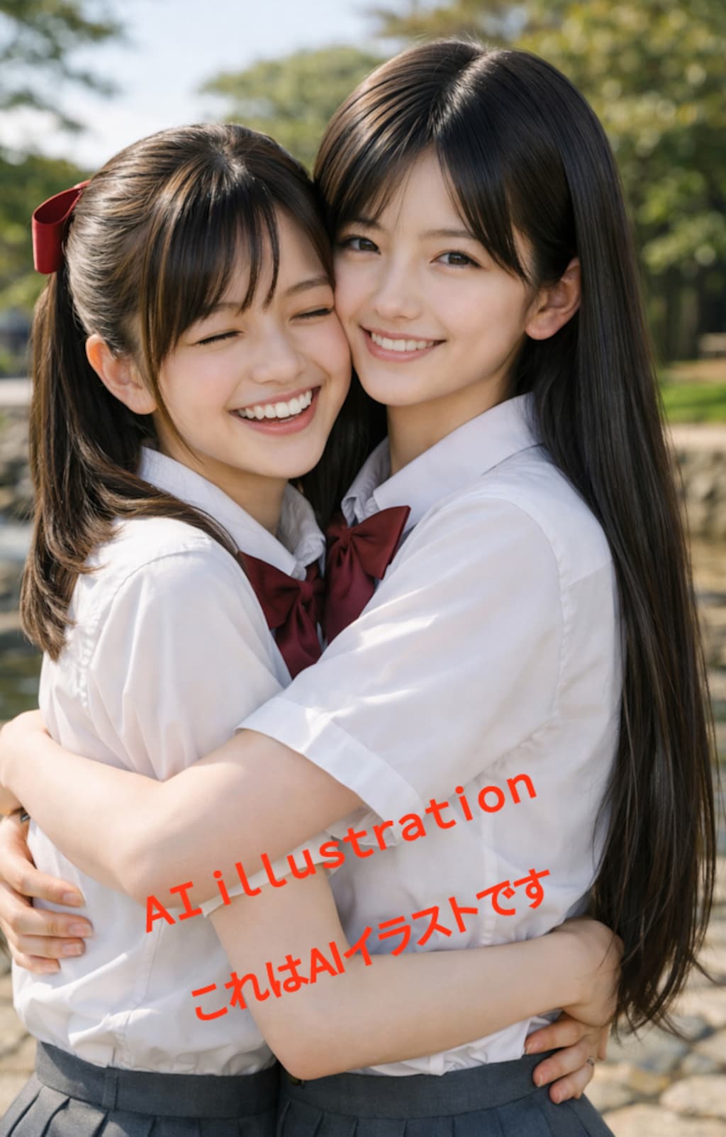 ボクにとってのふたりの初恋の美少女。  寄り添う距離も、重なる笑い声も、午後の光に透けた髪の反射も──  あの一瞬は、ボクの初恋のいちばん甘い形になって、今でも胸の奥でそっと残っている。