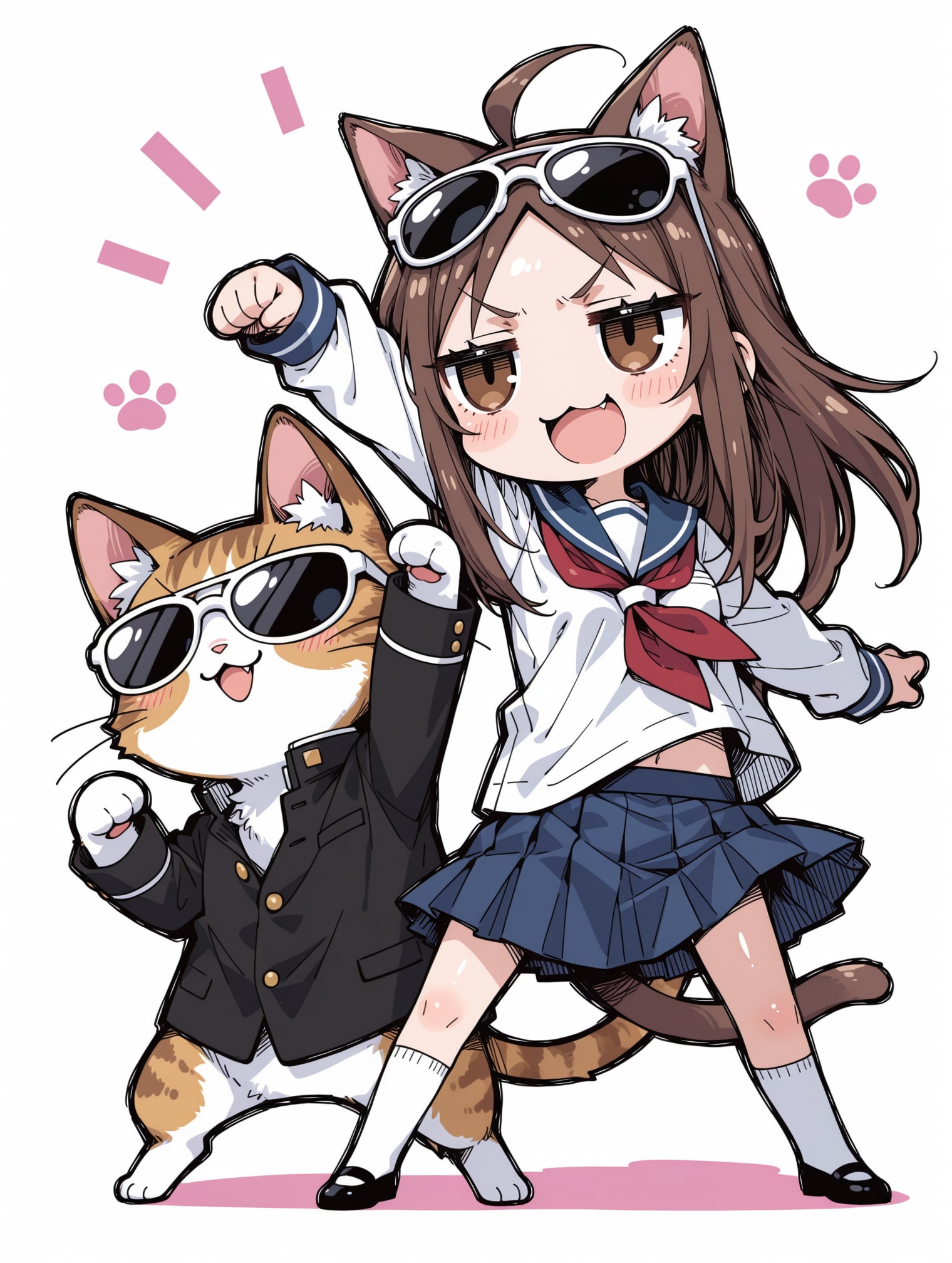 猫とサングラス②