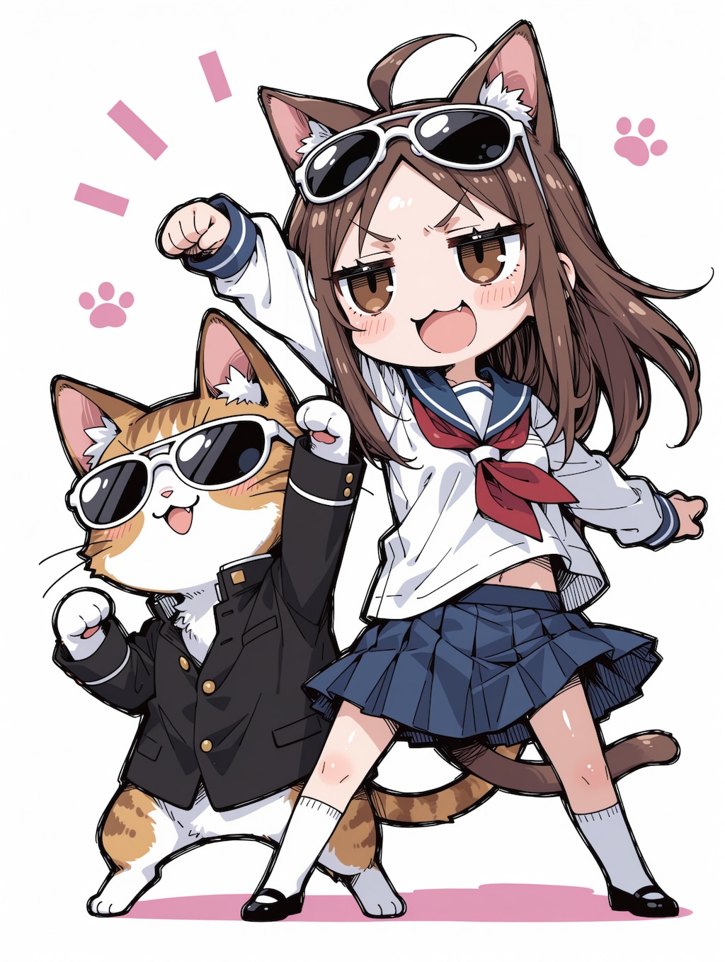 猫とサングラス②