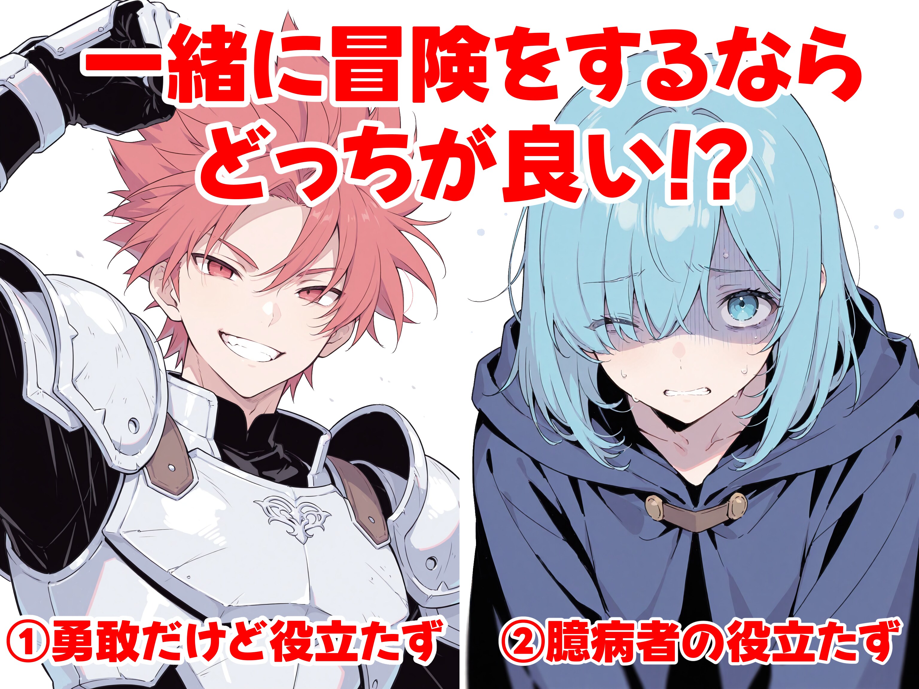 一緒に冒険するならどっちがいい！？