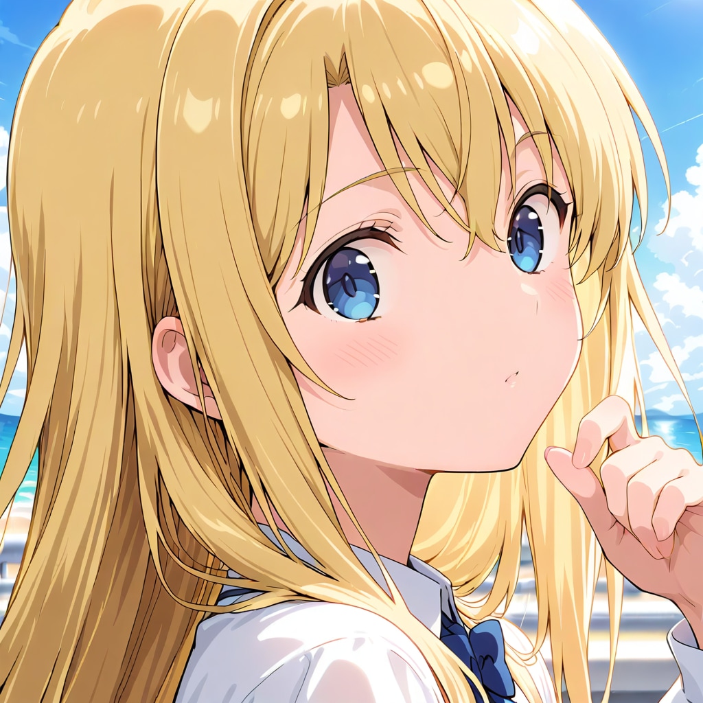 振り向き金髪碧眼 | の人気AIイラスト・グラビア