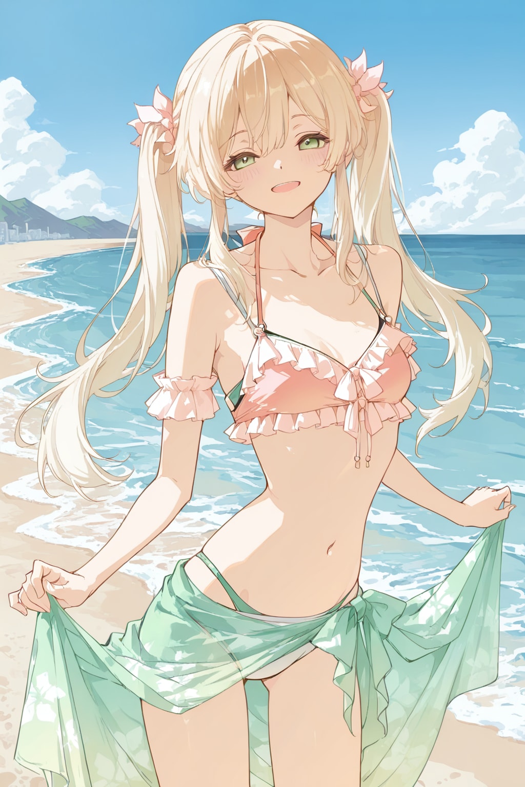 樹里亜とビーチ