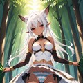 ケモ耳付き縞パンダークエルフちゃん 2枚目