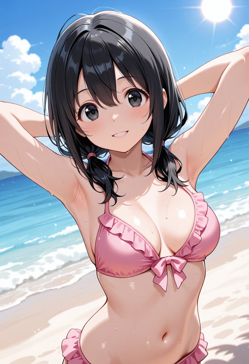 ピンクフリルビキニ