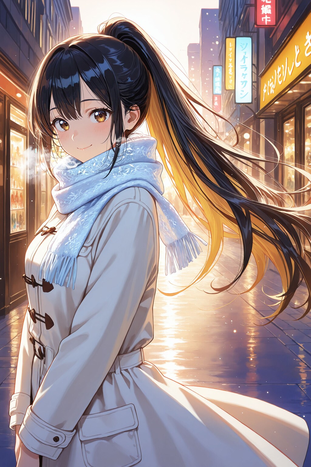 異世界の女神さま（アマテラスさん）コートマフラーVer