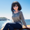 海上の眼鏡娘 2枚目