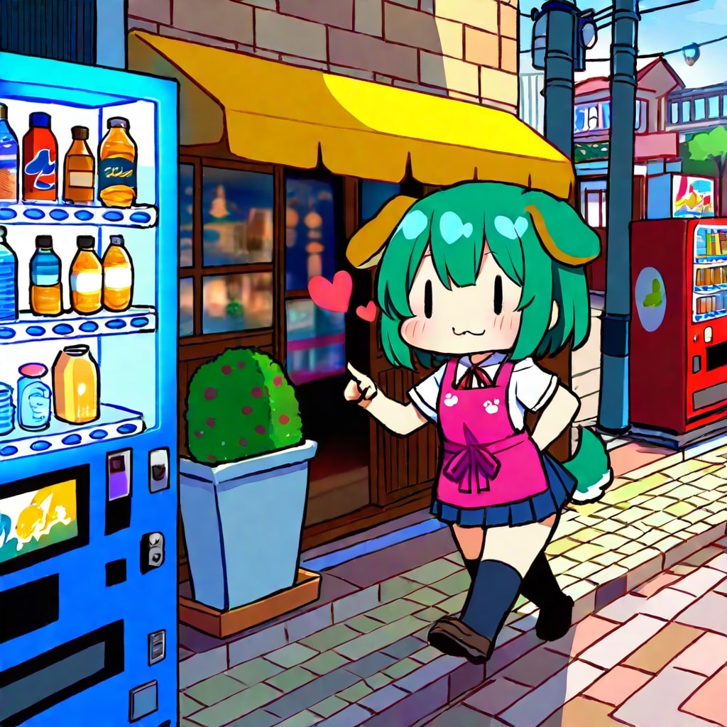 いぬ耳の緑髪ちゃん